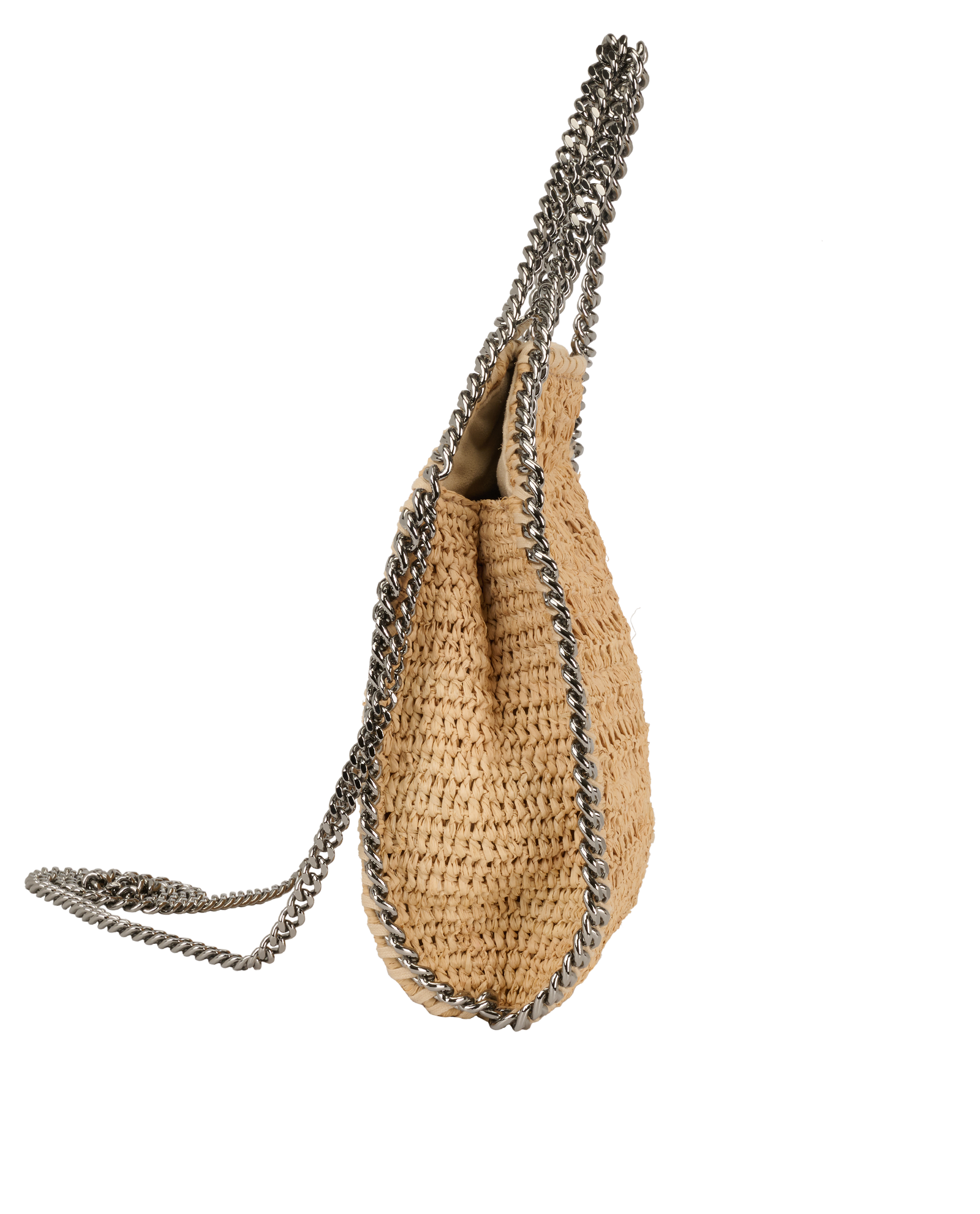 Mini Falabella Crochet, &pound;350, Handbags, Beige, Raffia, Side view